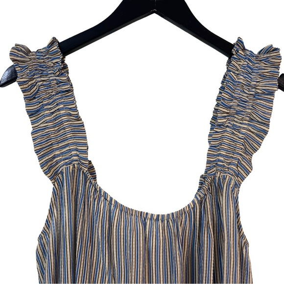 Beck Snodergaard NWT Small Alohi Adeline Sheer Striped Dress Ruffle Sundress - Picture 6 of 15